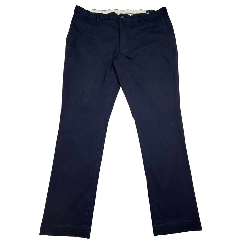 Polo Ralph Lauren Stretch Slim Fit Pants Mens 40x32 Navy Blue Chino Trousers